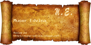 Muser Edvina névjegykártya
